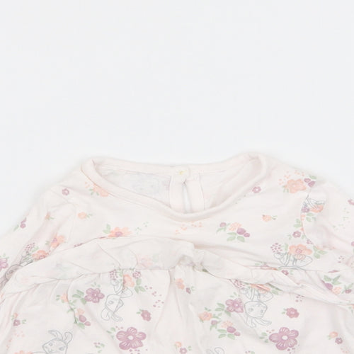 Asda George Girls Multicoloured Floral  T-Shirt Dress  Size 3-6 Months