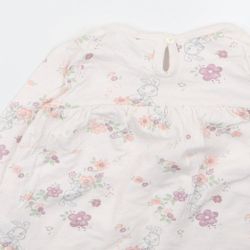 Asda George Girls Multicoloured Floral  T-Shirt Dress  Size 3-6 Months