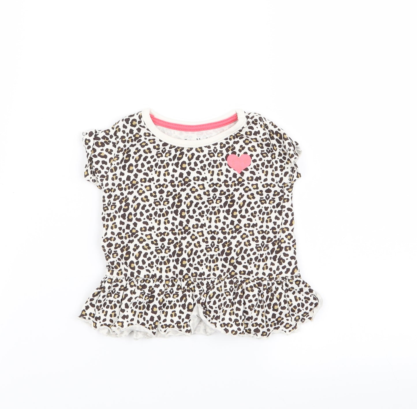 lullaby Girls Multicoloured Animal Print  Basic T-Shirt Size 3-6 Months
