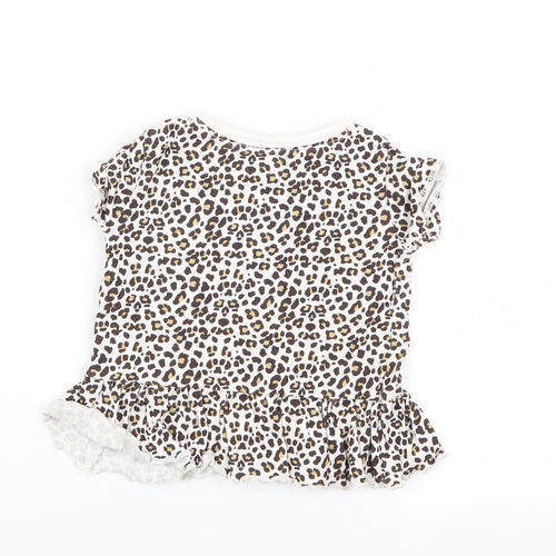 lullaby Girls Multicoloured Animal Print  Basic T-Shirt Size 3-6 Months