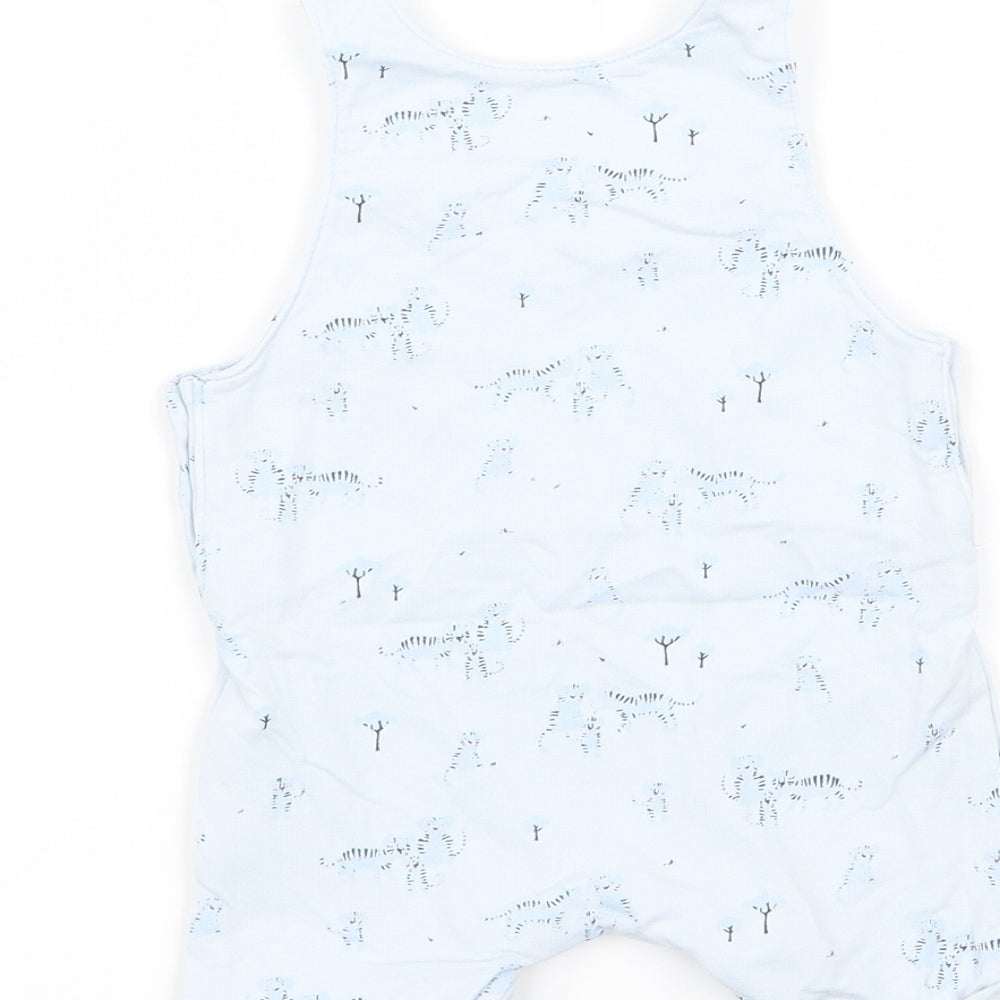 NEXT Boys Blue Animal Print  Dungaree One-Piece Size 0-3 Months