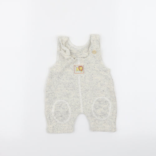 Asda George Baby Beige   Dungaree One-Piece Size 0-3 Months