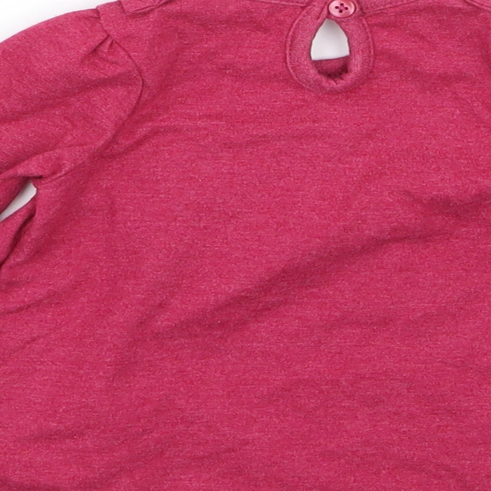 Asda George Girls Purple Floral  T-Shirt Dress  Size 0-3 Months