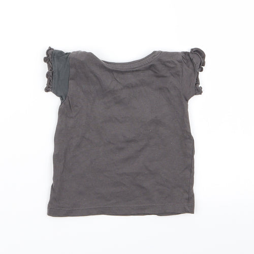 Primark Girls Grey   Basic T-Shirt Size 3-6 Months  - disney