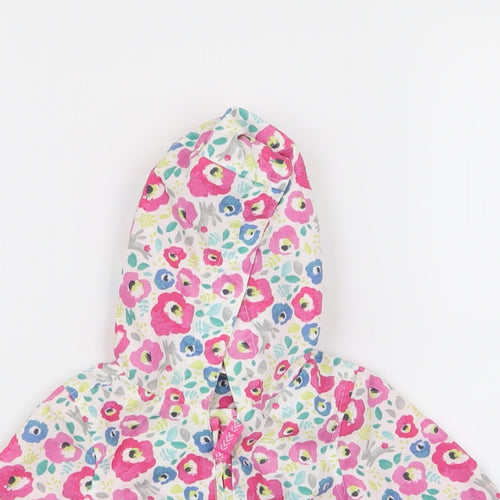 F&F Girls Multicoloured Floral  Basic Coat Coat Size 0-3 Months