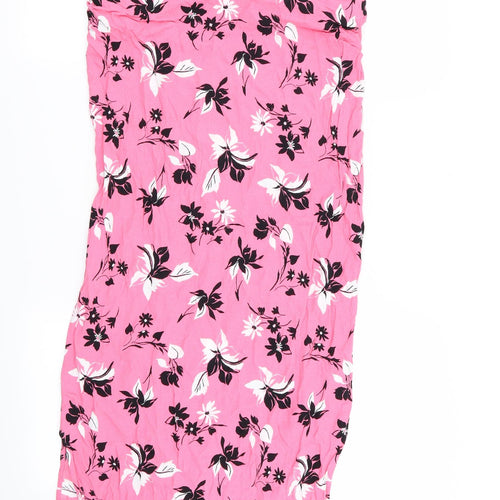 M&S Womens Pink Floral  A-Line  Size 10