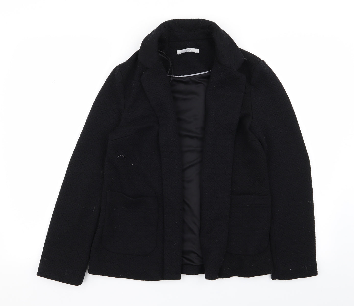Asda George Womens Black Geometric  Jacket Blazer Size 10