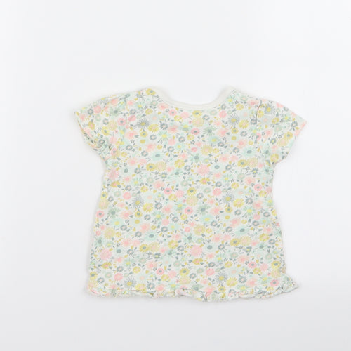 Asda George Girls Multicoloured Floral  Basic T-Shirt Size 3-6 Months