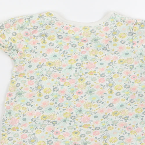Asda George Girls Multicoloured Floral  Basic T-Shirt Size 3-6 Months
