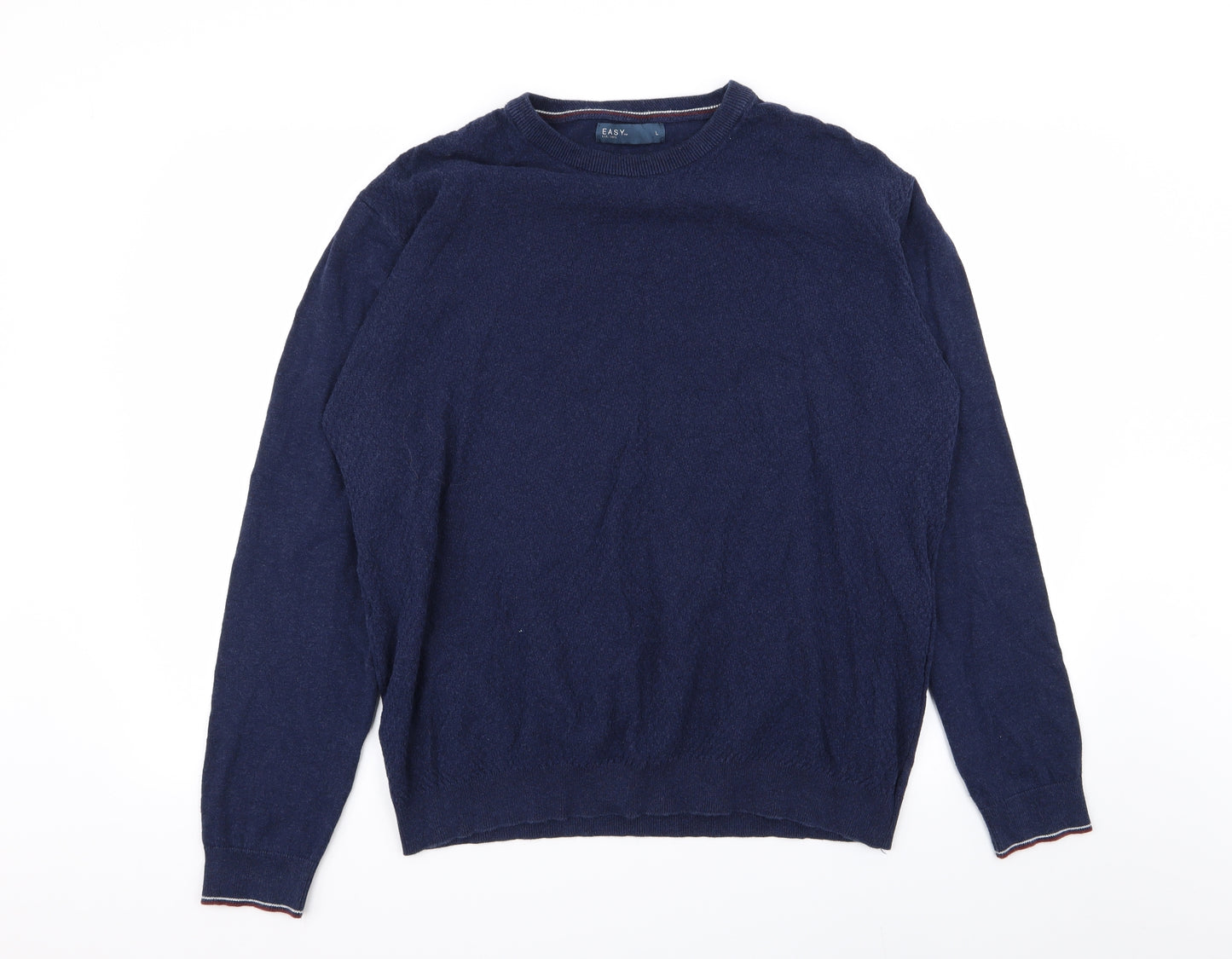 Easy Mens Blue   Pullover Jumper Size L