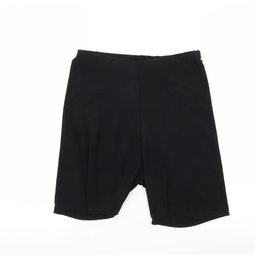 PLt Womens Black   Sweat Shorts Size 10 - Stretch waistband