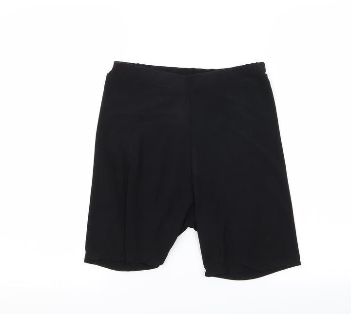 PLt Womens Black Sweat Shorts Size 10 - Stretch waistband