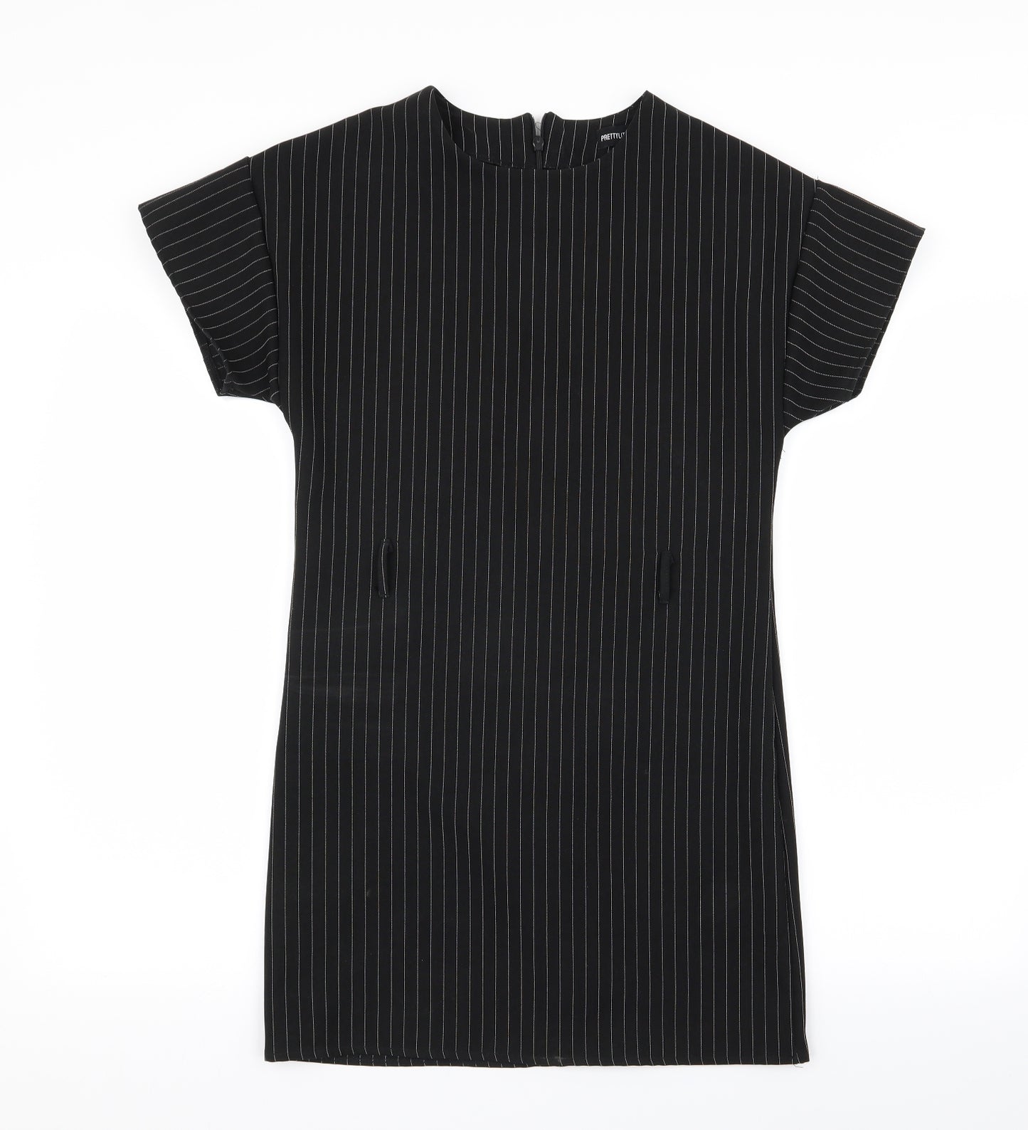 PLT Womens Black Striped  A-Line  Size 6