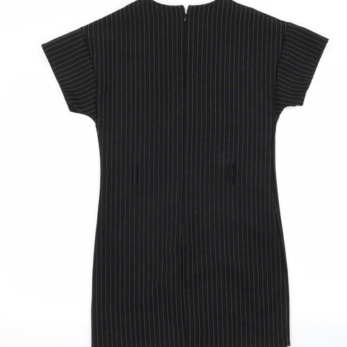 PLT Womens Black Striped  A-Line  Size 6