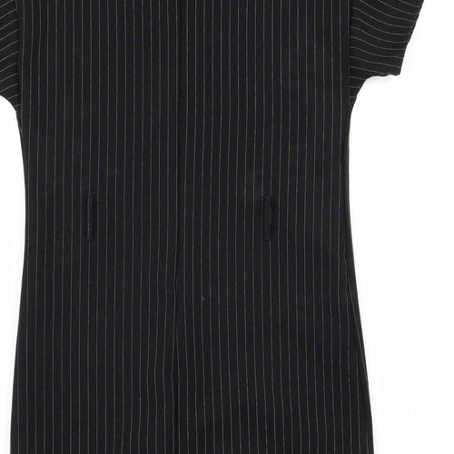 PLT Womens Black Striped  A-Line  Size 6