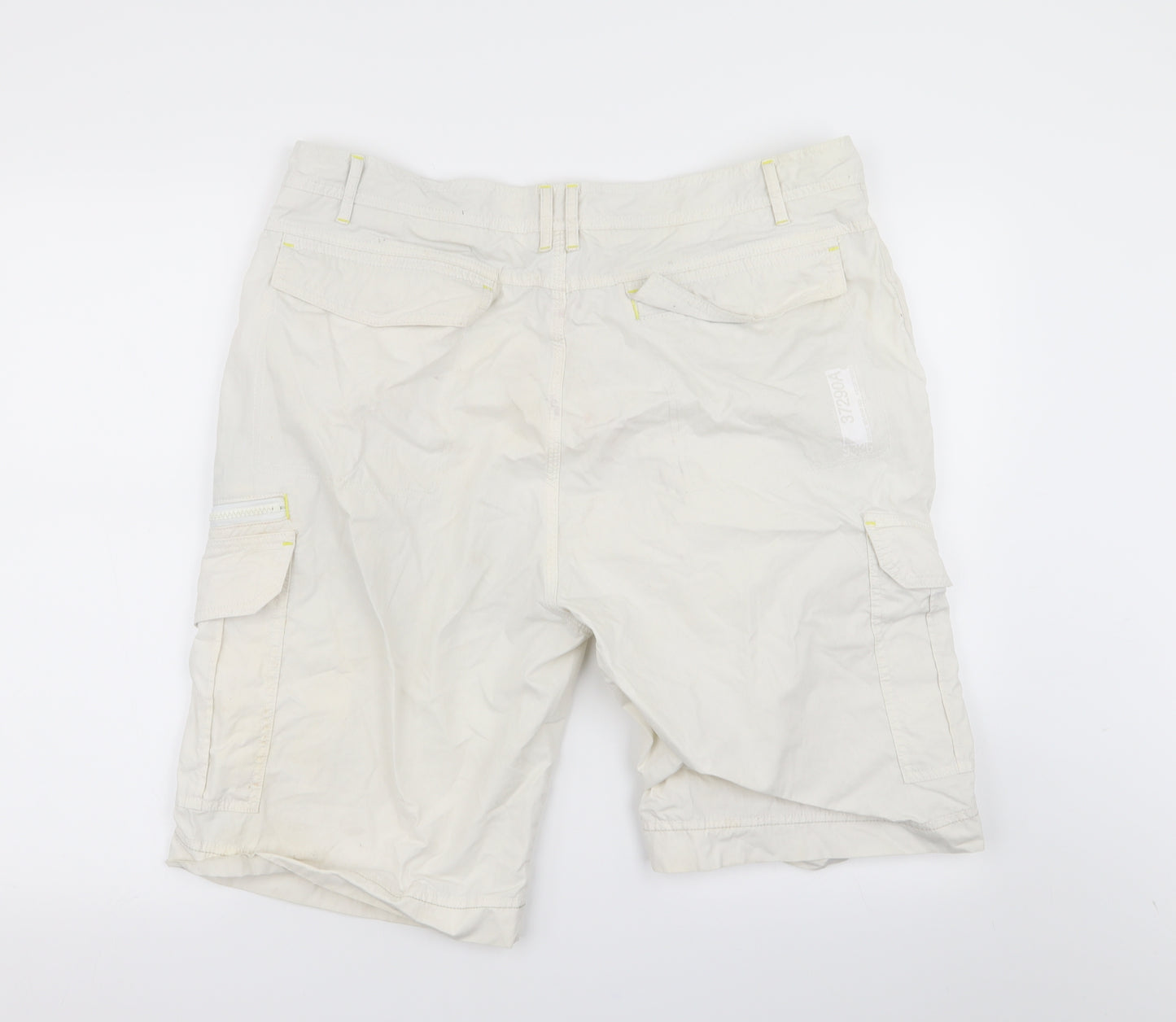 NEXT Mens Ivory   Cargo Shorts Size 38 in