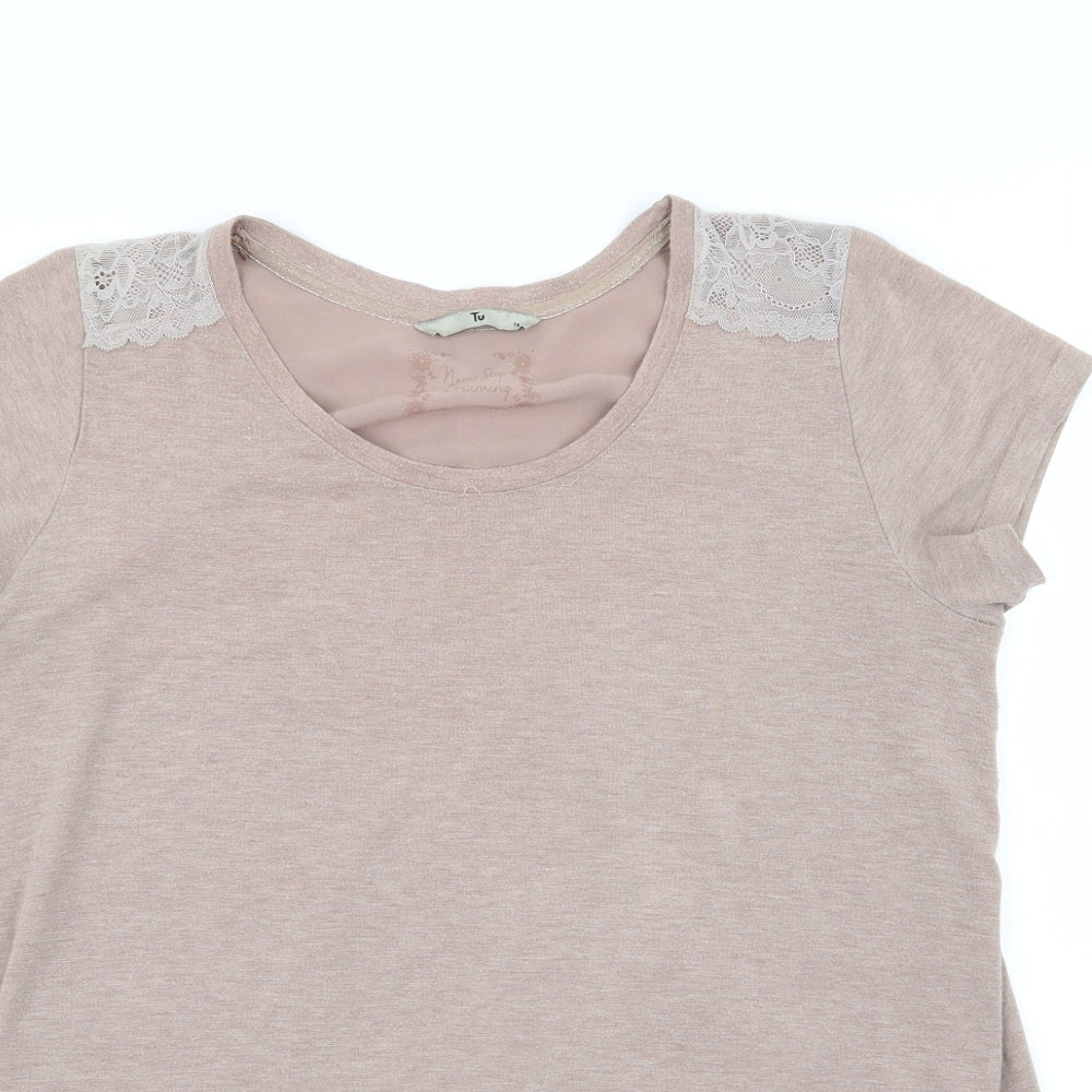 TU Womens Pink   Basic T-Shirt Size 14