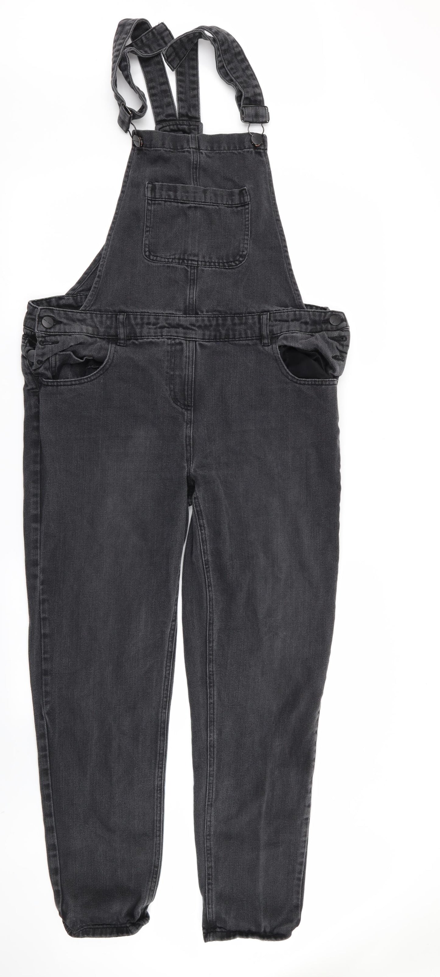 NEXT Womens Grey   Dungaree One-Piece Size 14