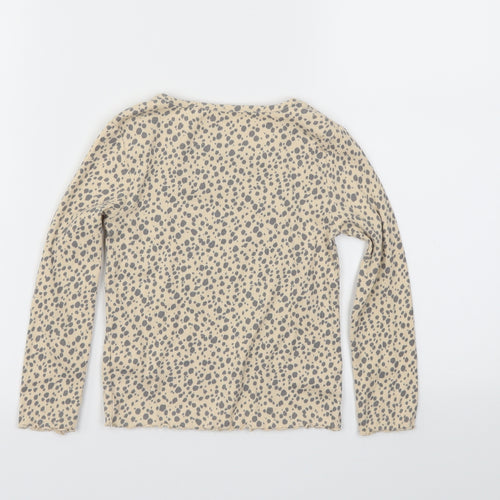 NEXT Girls Beige Animal Print  Basic T-Shirt Size 2-3 Years