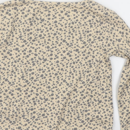 NEXT Girls Beige Animal Print  Basic T-Shirt Size 2-3 Years