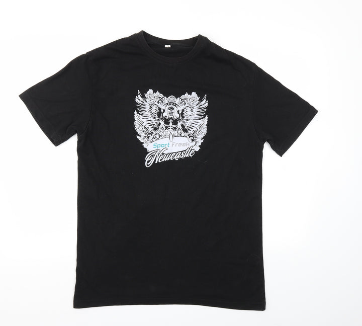 Preworn Mens Black T-Shirt Size L