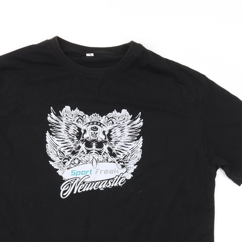 Preworn Mens Black    T-Shirt Size L