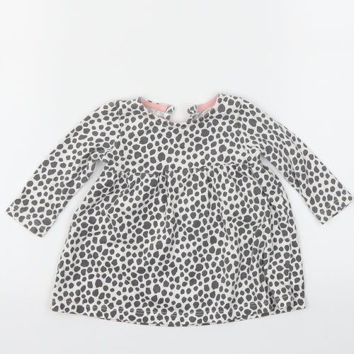 F&F Girls Grey Animal Print  Fit & Flare  Size 3-6 Months