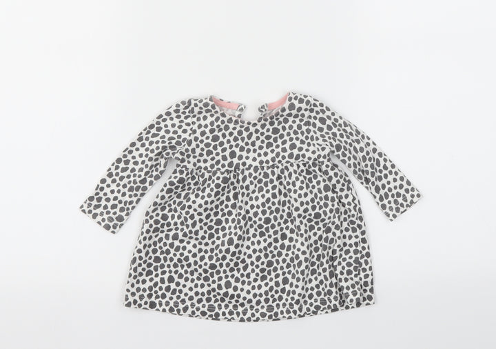 F&F Girls Grey Animal Print Fit & Flare Size 3-6 Months