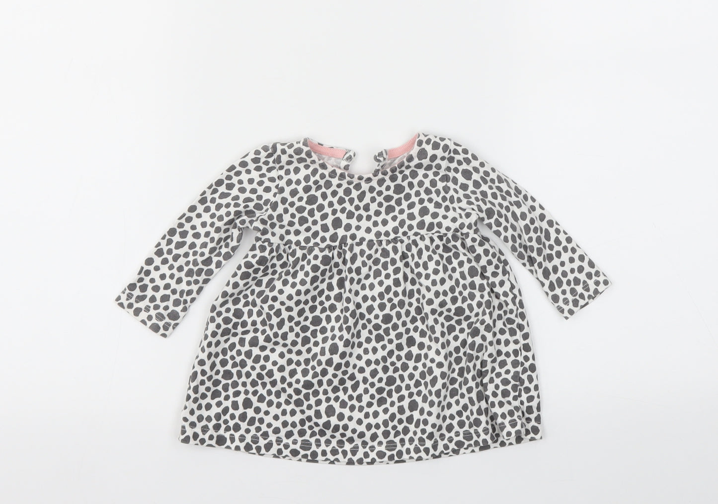 F&F Girls Grey Animal Print  Fit & Flare  Size 3-6 Months