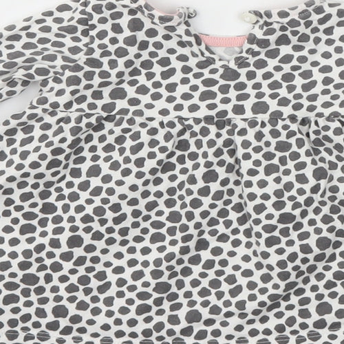 F&F Girls Grey Animal Print  Fit & Flare  Size 3-6 Months