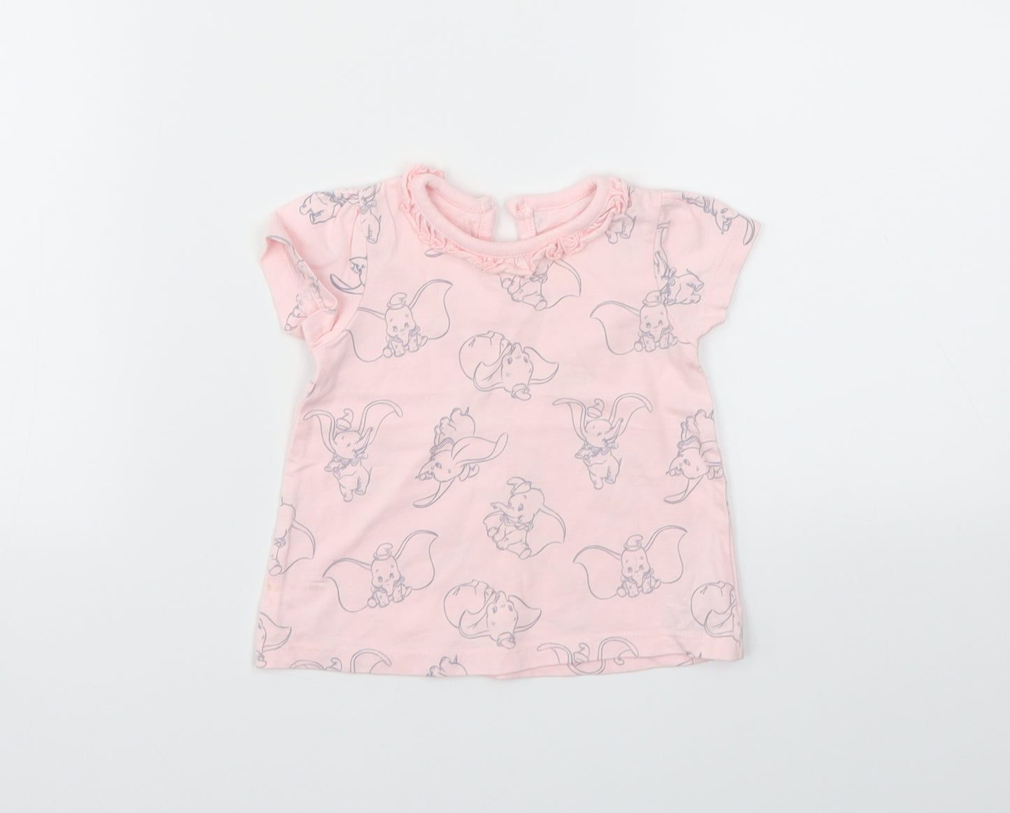 George Girls Pink Animal Print  Basic Polo Size 3-6 Months