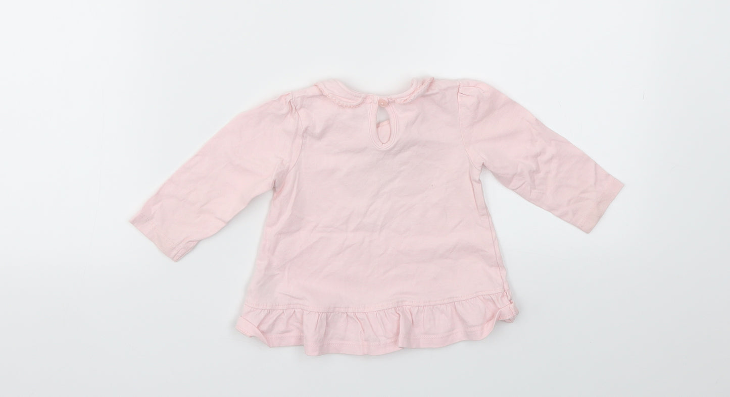 George Girls Pink   Basic T-Shirt Size 3-6 Months