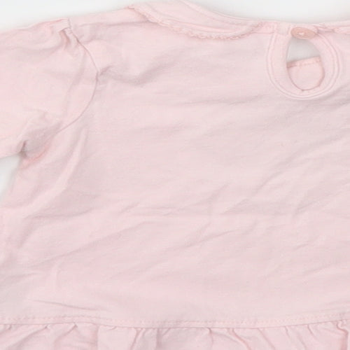 George Girls Pink   Basic T-Shirt Size 3-6 Months