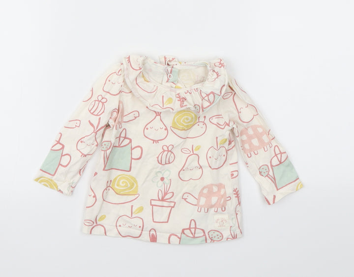 George Girls Multicoloured Animal Print  Basic T-Shirt Size 3-6 Months