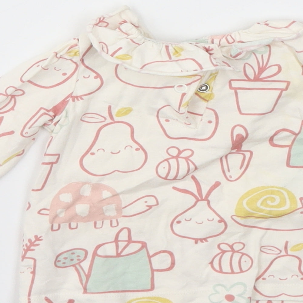 George Girls Multicoloured Animal Print  Basic T-Shirt Size 3-6 Months