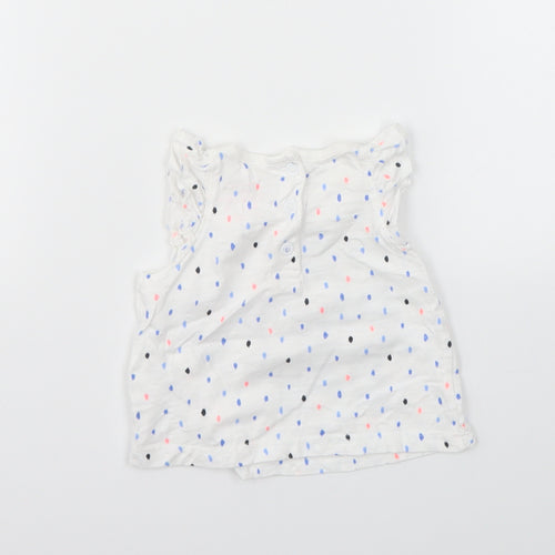 F&F Girls Multicoloured Spotted  Basic T-Shirt Size 0-3 Months