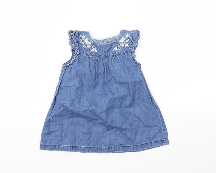 H&M Girls Blue   Fit & Flare  Size 3-6 Months