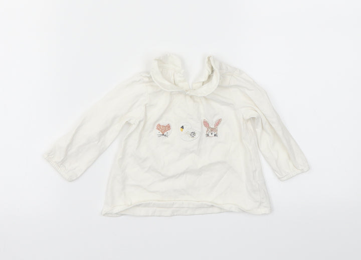 NEXT Girls White Camisole T-Shirt Size 3-6 Months
