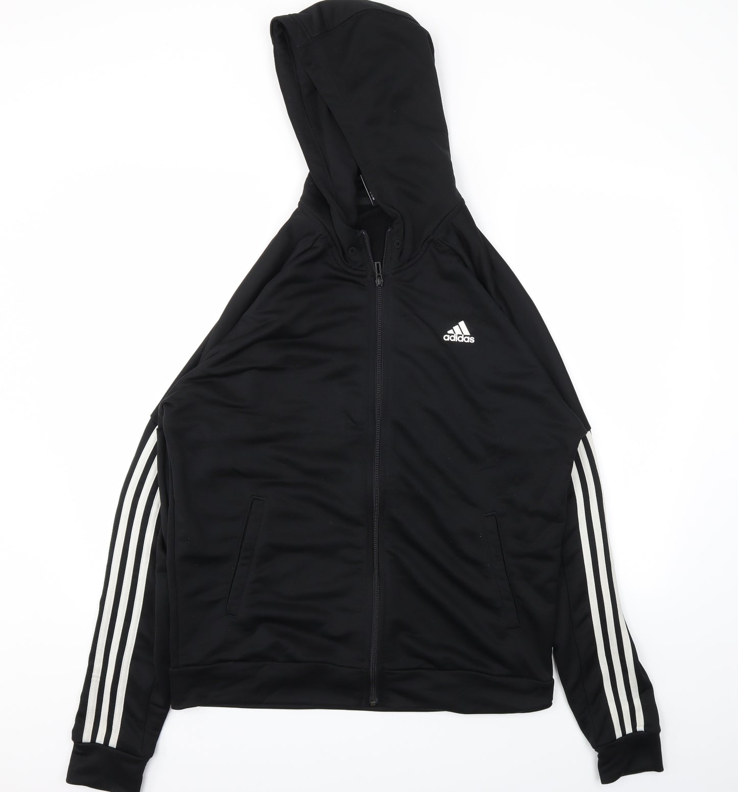 adidas Mens Black   Full Zip Hoodie Size L