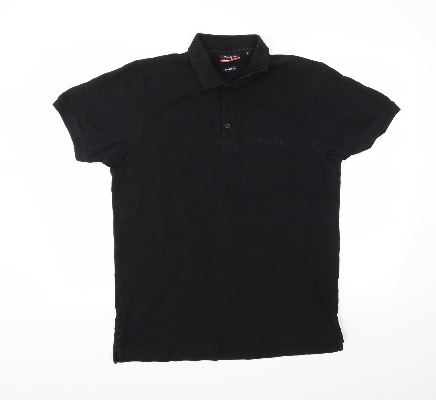 Piere Candin Mens Black    Polo Size L