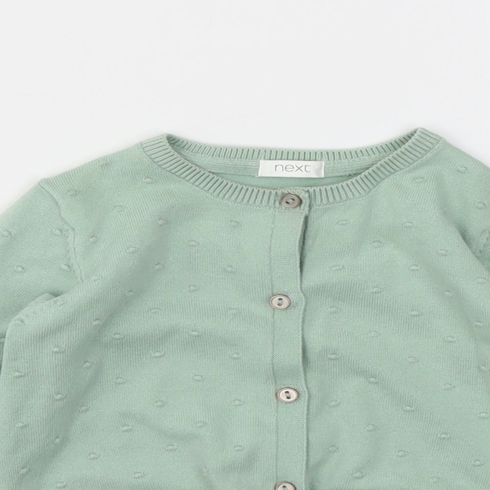 NEXT Girls Green   Cardigan Jumper Size 2-3 Years