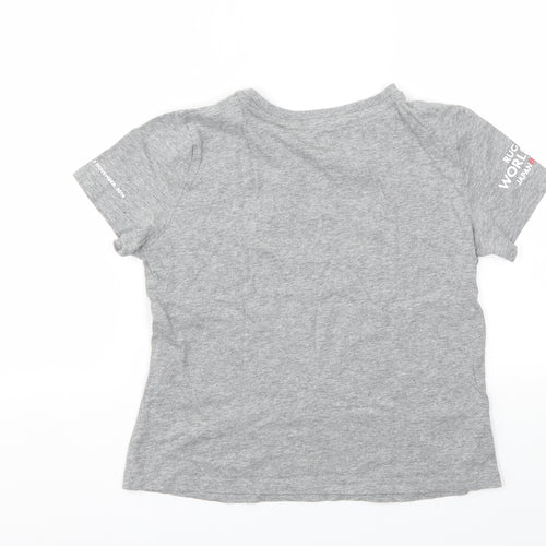WORLD CUP Boys Grey   Basic T-Shirt Size 8-9 Years