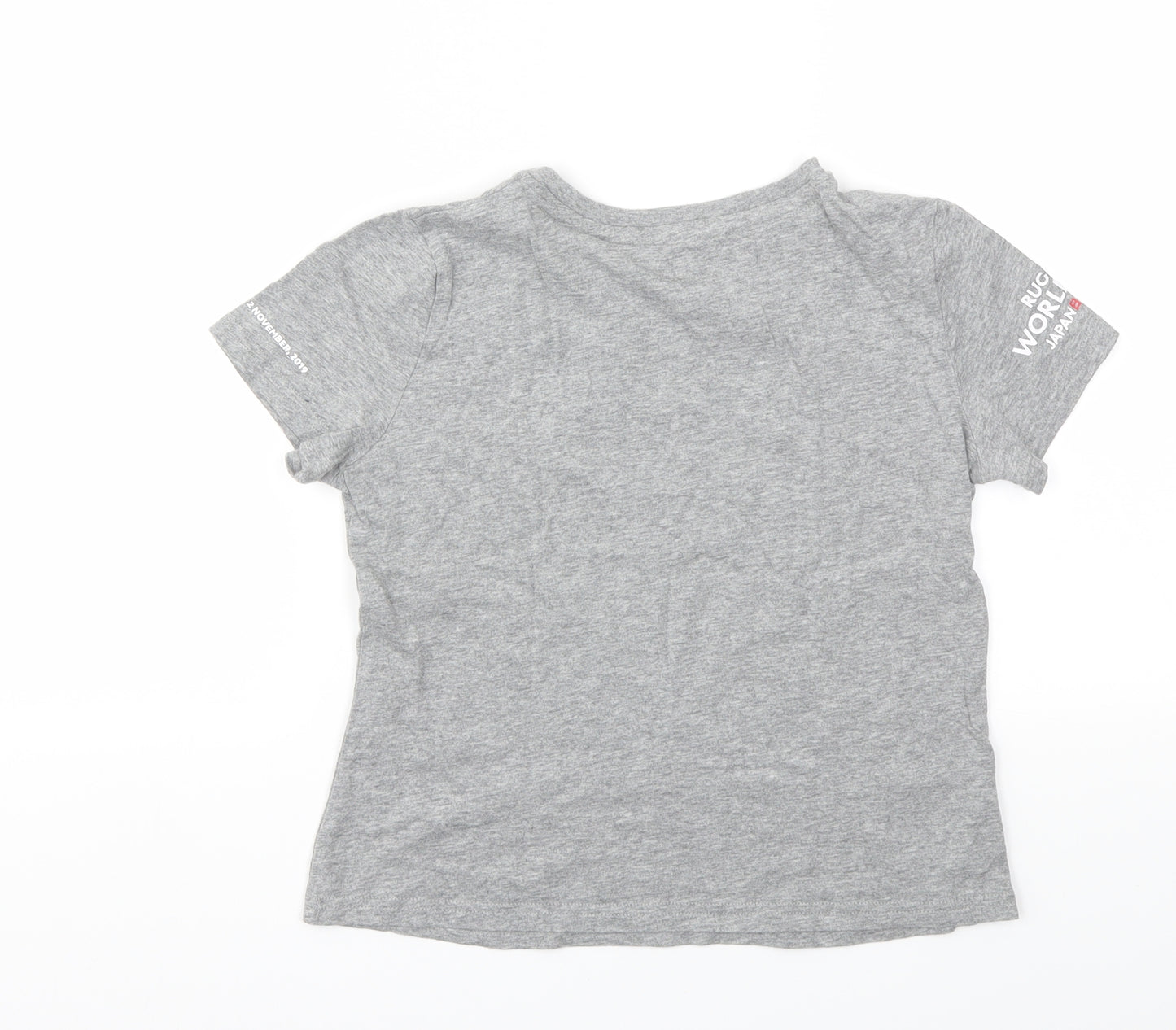 WORLD CUP Boys Grey   Basic T-Shirt Size 8-9 Years