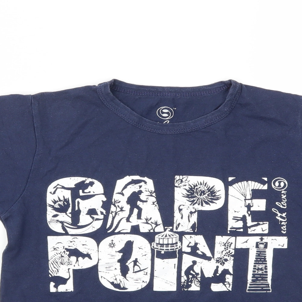 EARTH LOVER Boys Blue   Basic T-Shirt Size 7-8 Years