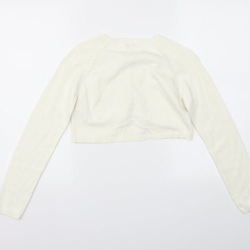 RJR.John Rocha Girls Ivory   Cardigan Jumper Size 12-13 Years