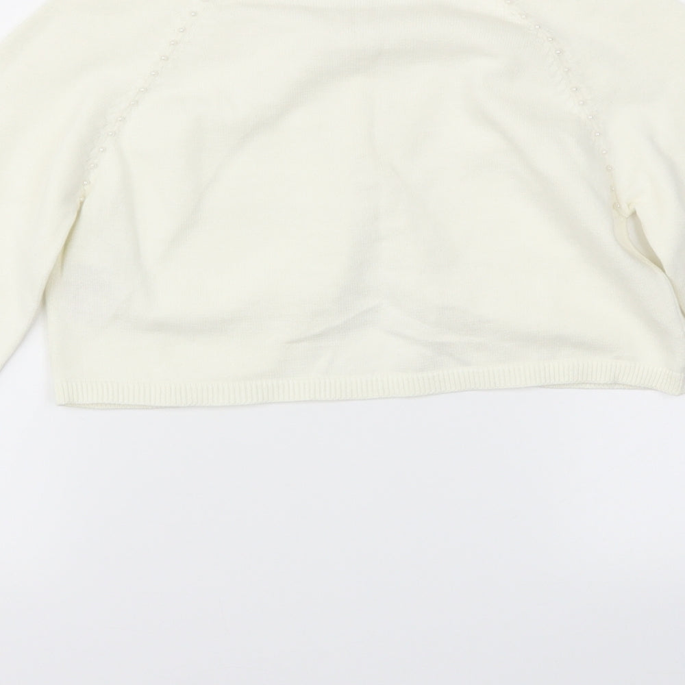 RJR.John Rocha Girls Ivory   Cardigan Jumper Size 12-13 Years