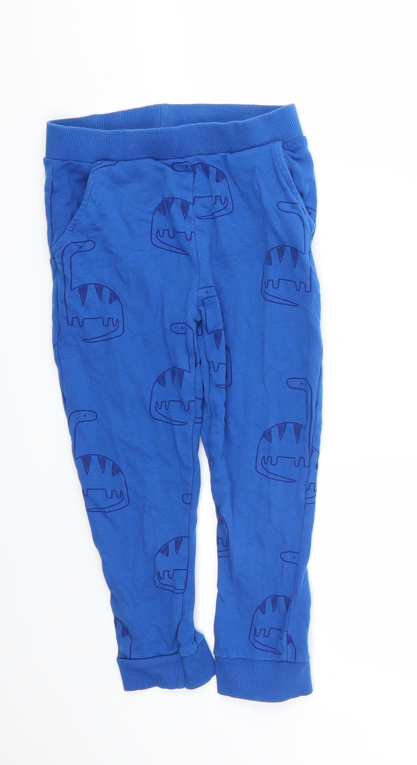 George Boys Blue Animal Print  Capri Trousers Size 5-6 Years