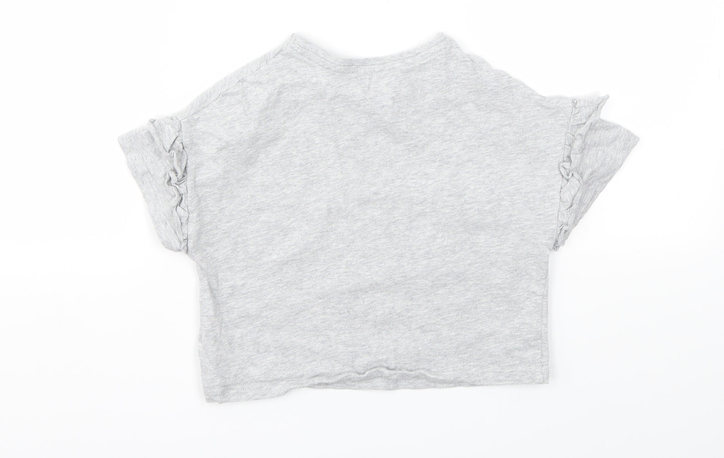 F&F Girls Grey   Basic T-Shirt Size 5-6 Years