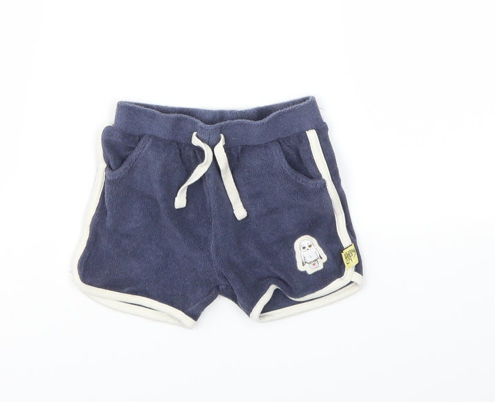 M&S Boys Blue Capri Trousers Size 9-12 Months