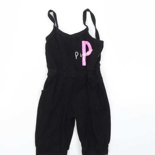 Preworn Girls Black   Jumpsuit One-Piece Size 3-4 Years